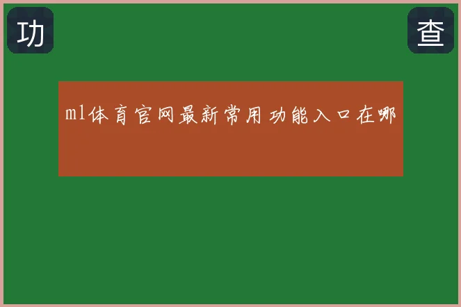 ml体育官网最新常用功能入口在哪